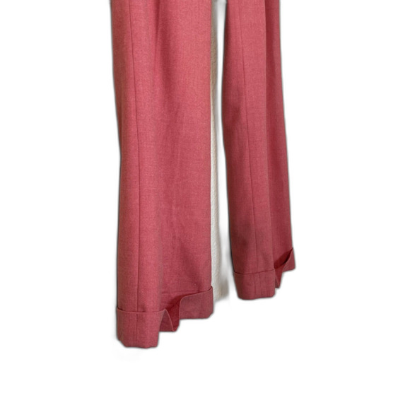 J Crew Salmon Wool Blend Work Trousers Lined Wide Cuffed Leg 8 Favorite Fit - Picture 4 of 11